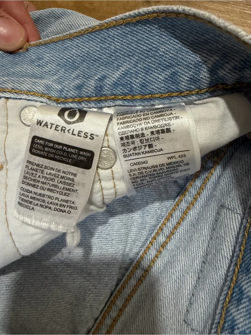 Levi's Light Blue Distressed Cutoff Jean Shorts